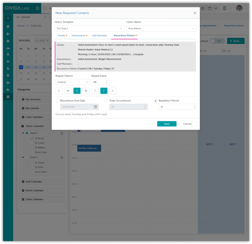 New required contact pop up screen